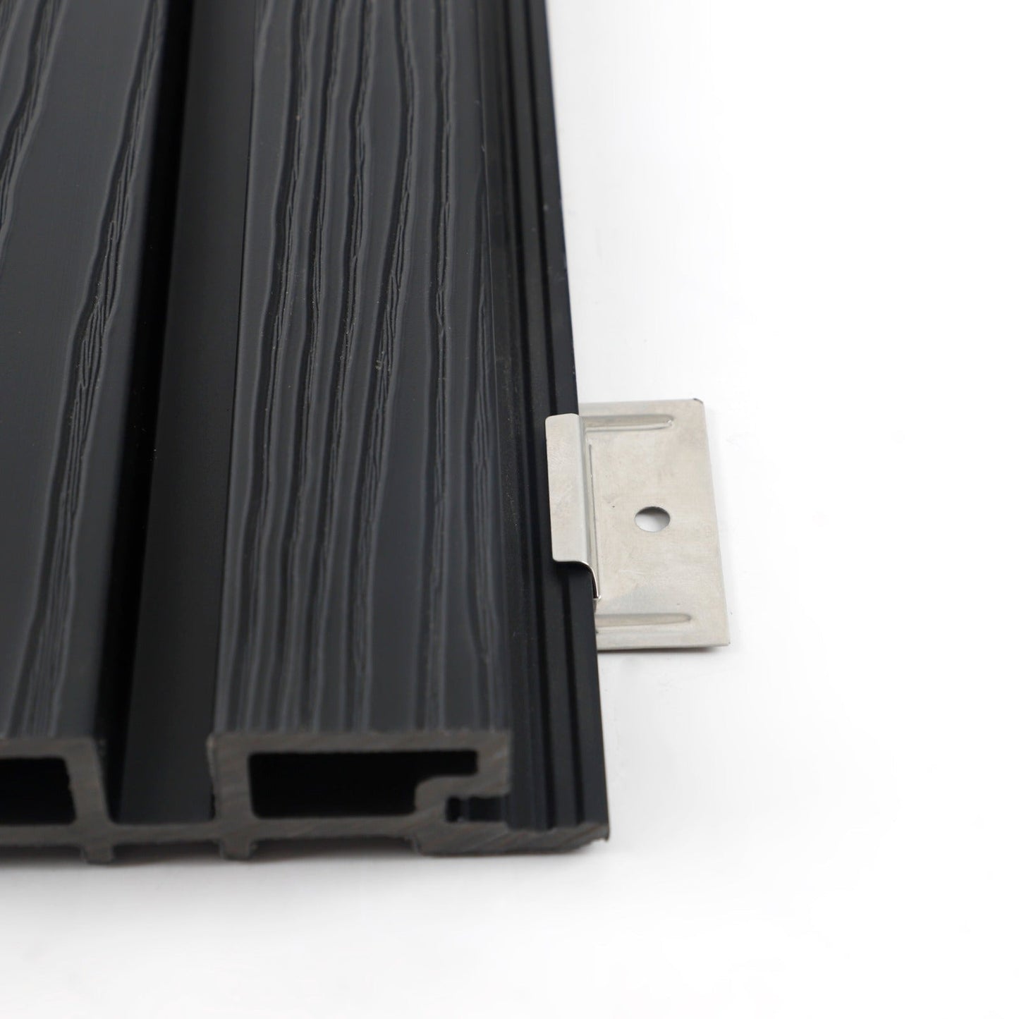 Exterior wall composite cladding installation hardware