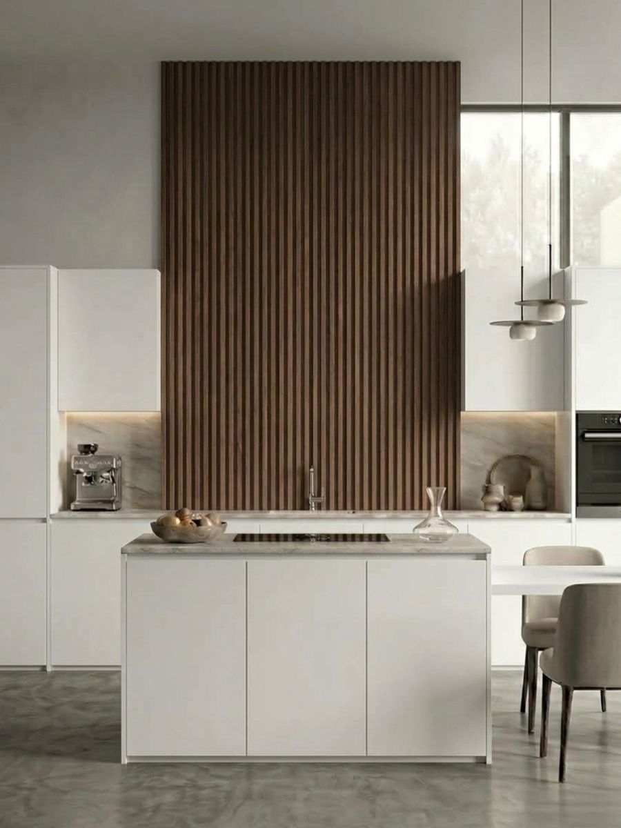 Walnut WPC Fluted 3D Wall Panels |  48 sq. ft./Box