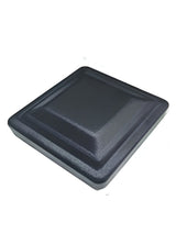 Black square post cap for the 10 ft in-ground fence post