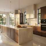 Beige PVC marble sheets bathroom waterproof wall design