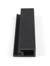 Gray Composite Cladding Exterior Edge Trim with Steel Stamped Wood Grain Finish