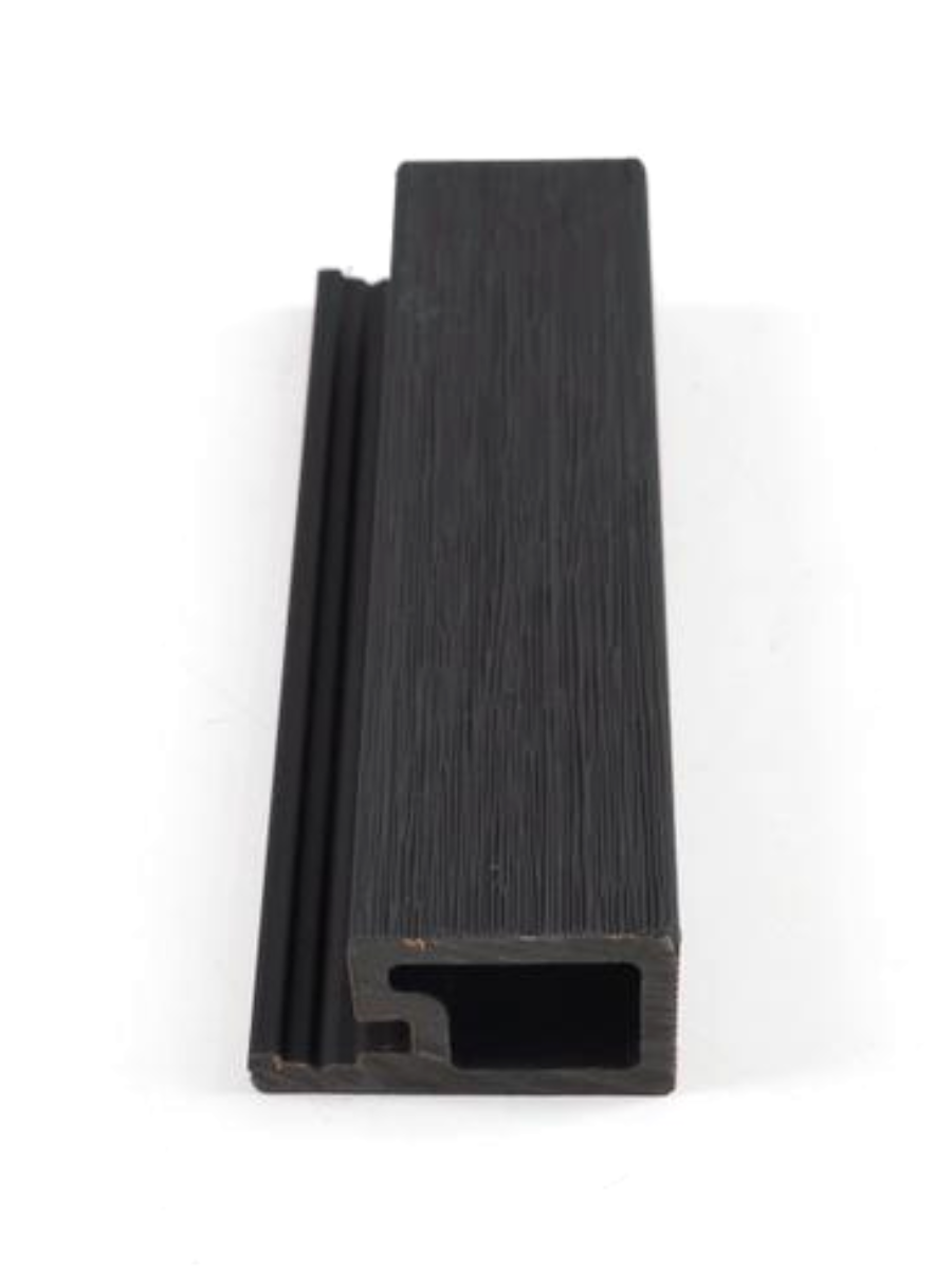 Gray Composite Cladding Exterior Edge Trim with Steel Stamped Wood Grain Finish