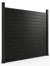 Black Aluminum Full Privacy Fence - 6ft x 6ft