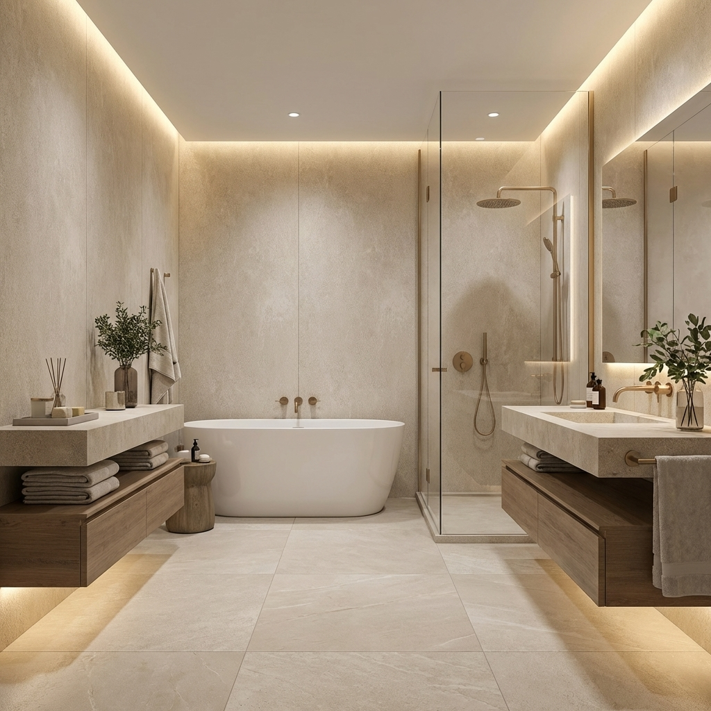 Beige stone finish PVC wall panel for modern interior walls