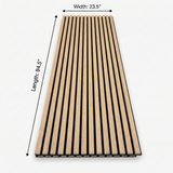 Royal oak acoustic slat wall panel 94.5 inches length and 23.5 inches width with black felt backing