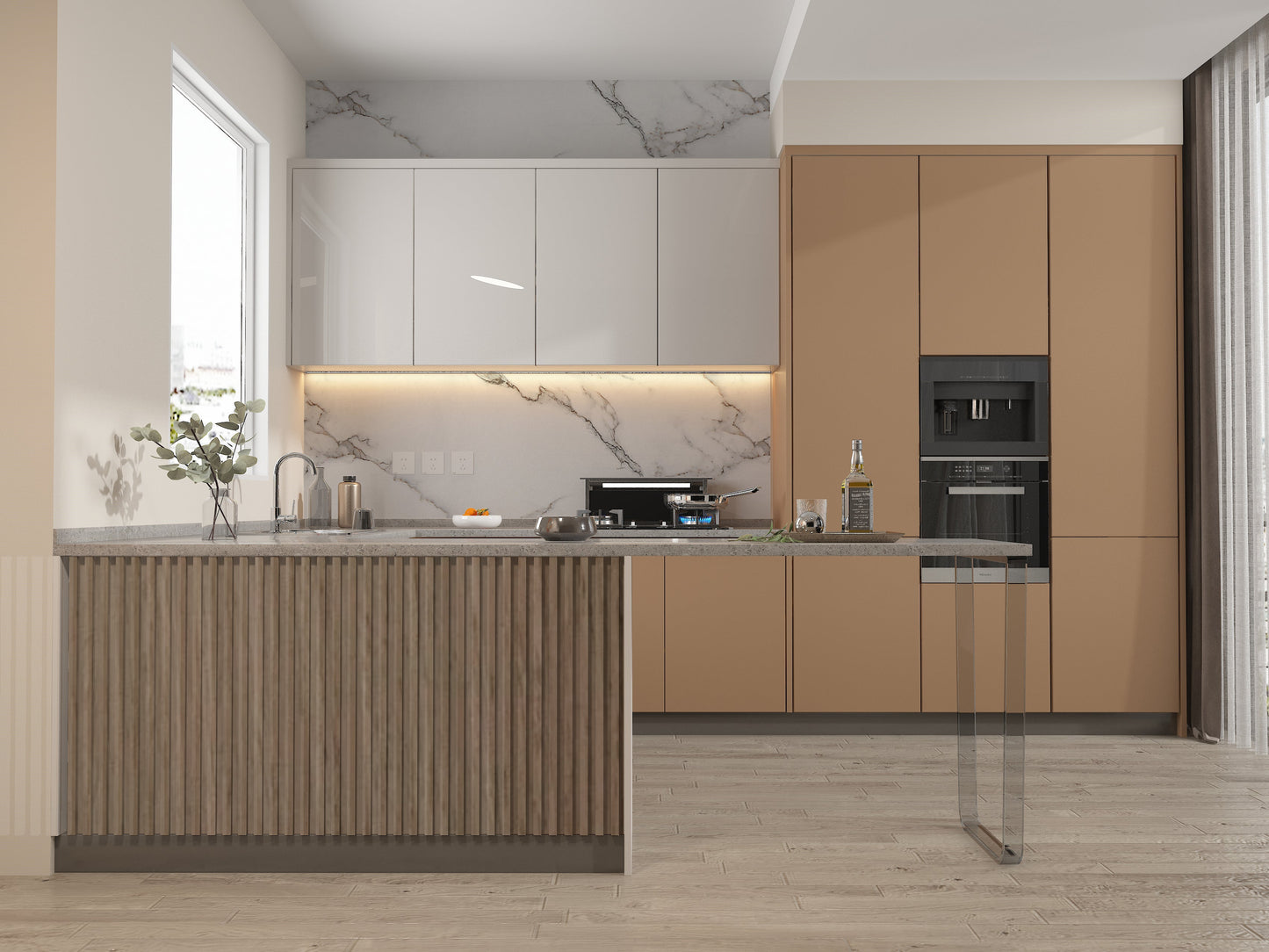 Royal Oak Bamboo Veneer Panel Kitchen Design