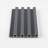 Silver Gray Metallic WPC Fluted 3D Wall Panels. Wall Panel Market