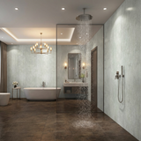 Waterproof Class A fire rated Travertine PVC sheet surface