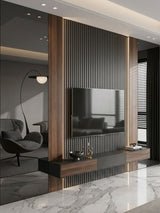 Black Mirror Wood Veneer Panel – 9x4 ft, 8 mm, Fireproof, Waterproof & Scratch-Resistant