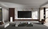 PVC 3D Marble Sheet Luxe Gold Vein. Wall Panel Market. Living Room  With PVC Marble Sheets Design