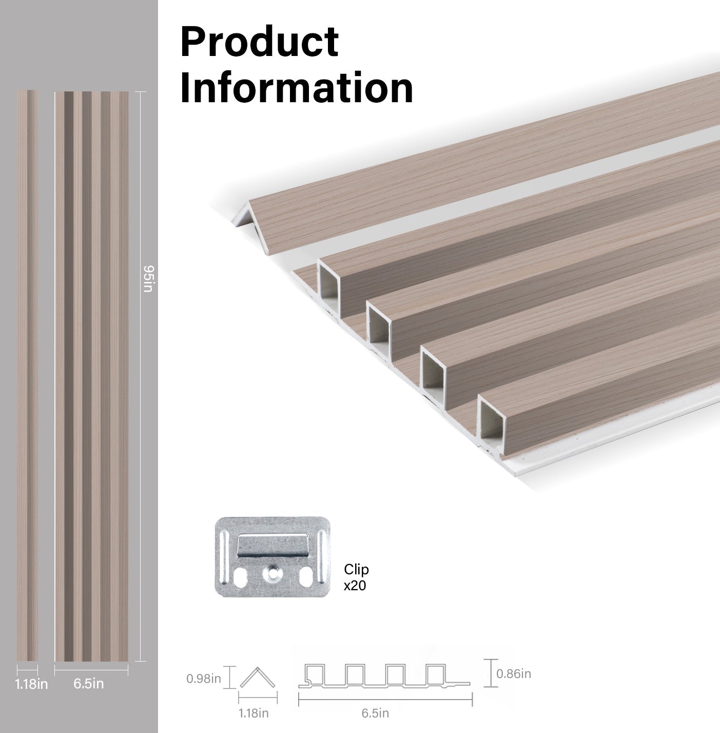 Cedar Oak WPC Fluted 3D Wall Panels Specifications. Wall Panel Market