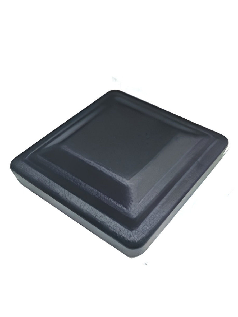 Black square cap for the 4-inch in-ground gate post