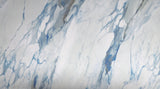 3D Calacatta Azur Marble UV Protected PVC Wall Panel - 4x8 ft, Fireproof & Waterproof, (32 sq. ft)