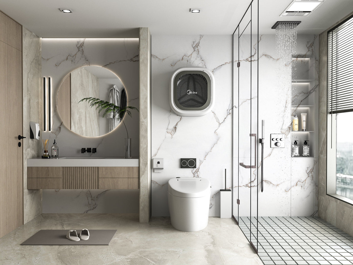 PVC 3D Marble Sheet Calacatta White. Wall Panel Market. Bathroom Design From PVC Marble Sheets