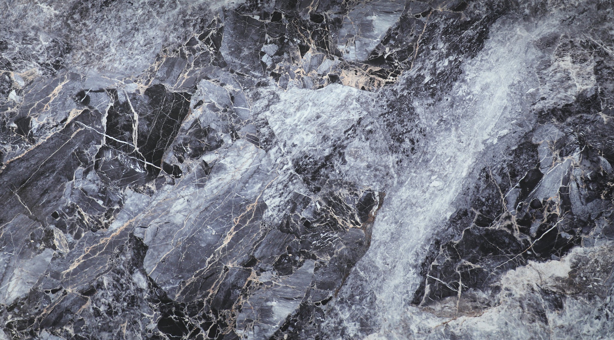 3D Zena Black Marble UV Protected PVC Wall Panel - 4x8 ft, Fireproof & Waterproof, (32 sq. ft)