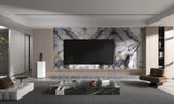 PVC 3D Marble Sheet Blue Mist. Wall Panel Market. Tv Wall Design