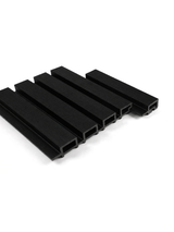 Black Composite Cladding Exterior Edge Trim with Steel Stamped Wood Grain Finish