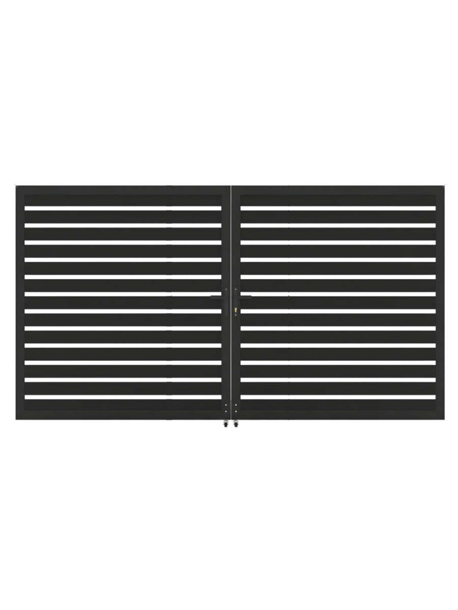 Aluminum Premium Fence Gate 12x6 – Modern, Heavy Duty, Semi Privacy