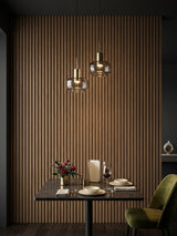 royal oak fluted WPC wall panels restaurant interior wall design