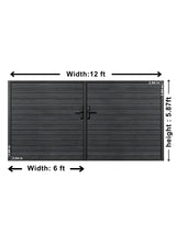 Aluminum Premium Fence Gate 12x6 – Modern, Heavy Duty, Full Privacy