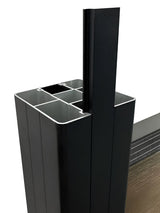 6 ft aluminum fence post for black composite fencing panels