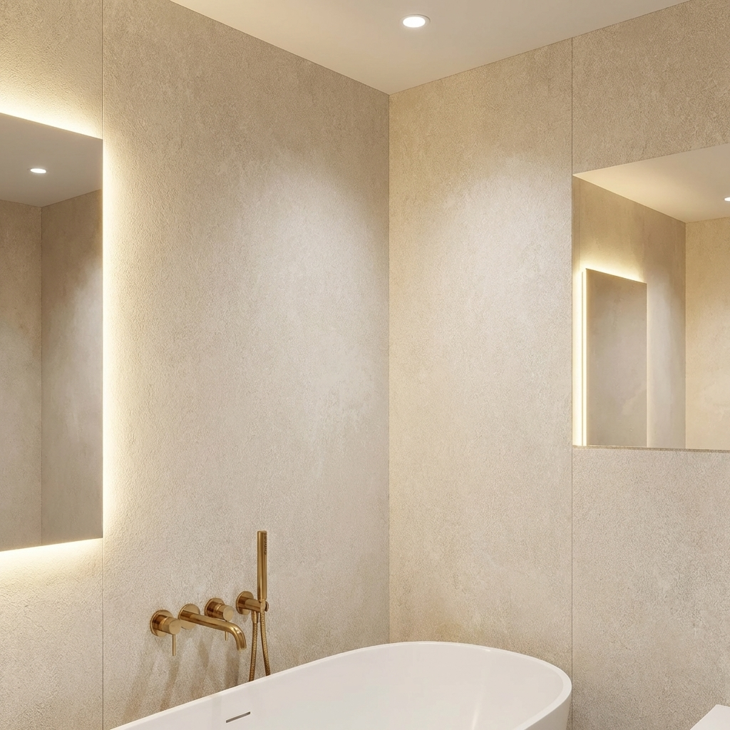 Stone texture waterproof PVC sheet for interior wall cladding