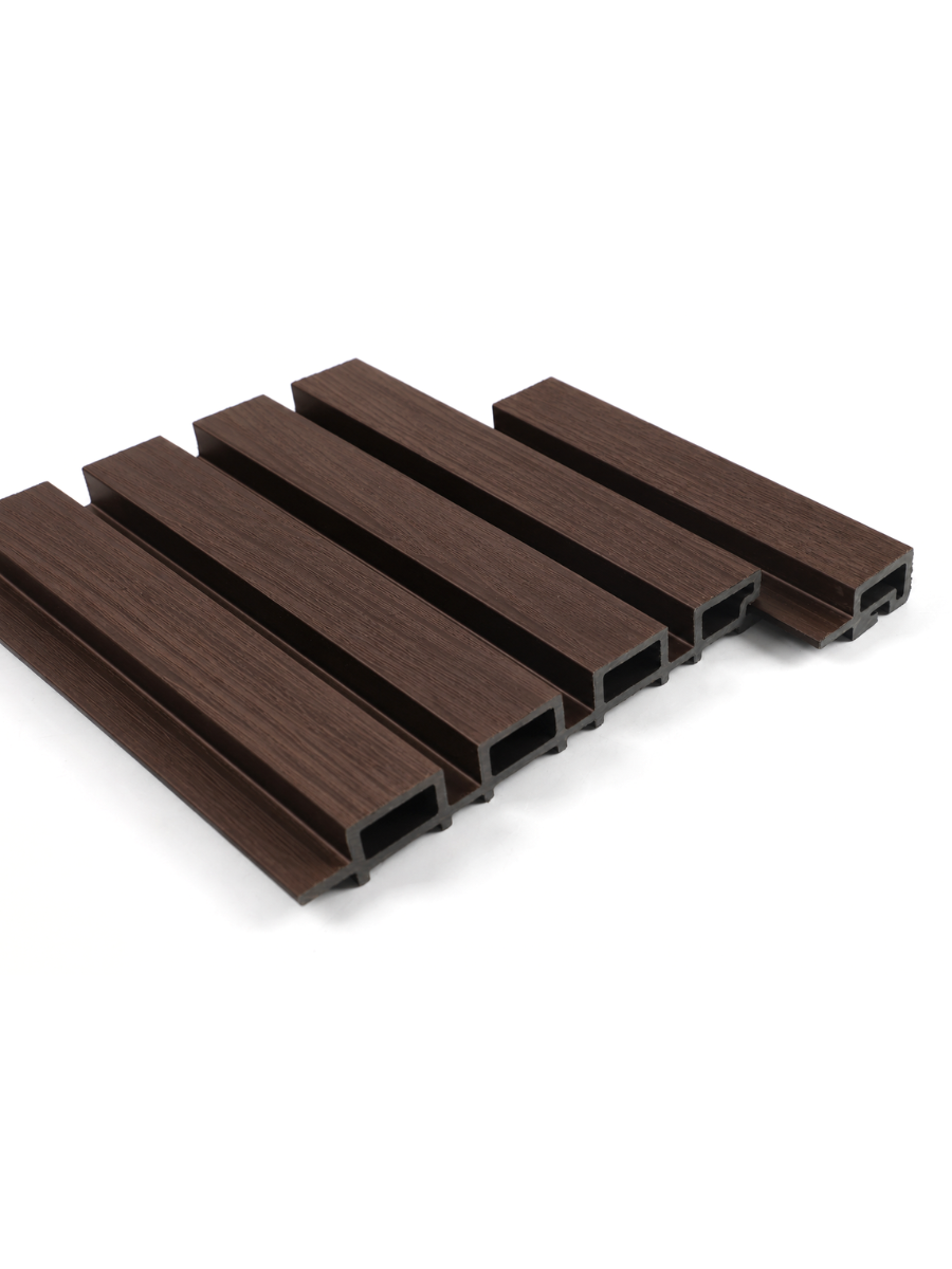 Dark Brown WPC Exterior Edge Trim for Composite Wall Cladding