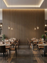 decorative fluted wall panels for cafe and restaurant walls