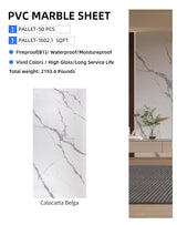 Calacatta Belga Marble Panel
Waterproof PVC Marble Sheet
4x8 ft PVC Wall Panel
Durable PVC Marble Wall Covering
Luxury Marble Look Wall Panel