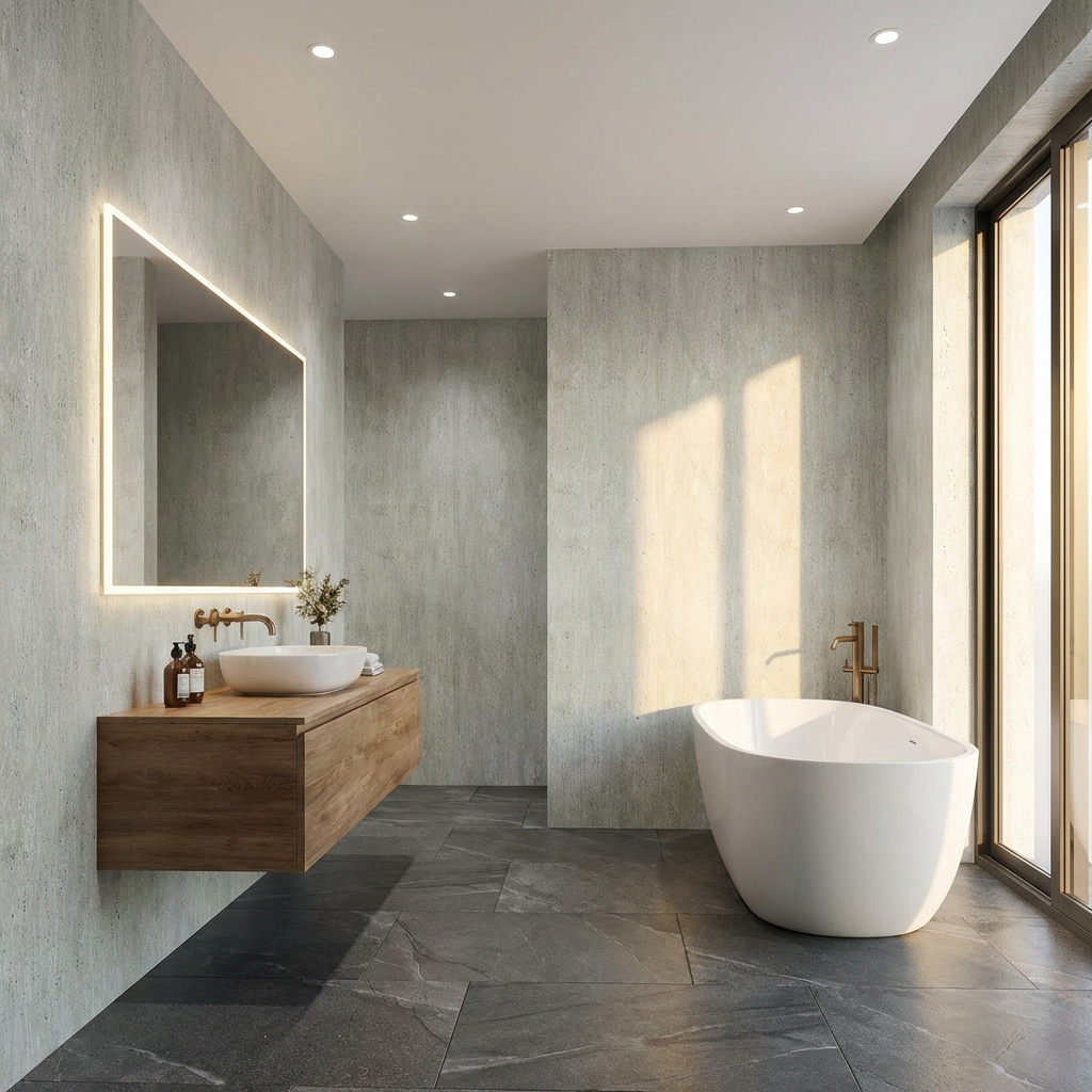 Durable rough texture PVC wall sheets for restaurant restroom