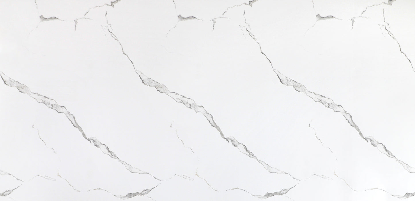 Calacatta Manhattan PVC Marble Sheets Wall Panel - Waterproof 4x8 ft (32 sq. ft)