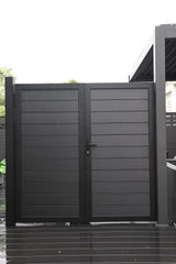 6ft x 10ft Double Aluminum Privacy Fence Gate – Modern, Durable, NO Maintenance