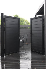 6ft x 10ft Double Aluminum Privacy Fence Gate – Modern, Durable, NO Maintenance