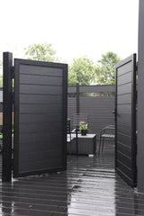 6ft x 10ft Double Aluminum Privacy Fence Gate – Modern, Durable, NO Maintenance