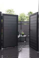 6ft x 10ft Double Aluminum Privacy Fence Gate – Modern, Durable, NO Maintenance