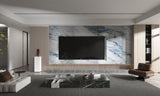 3D Calacatta Azur Marble UV Protected PVC Wall Panel - 4x8 ft, Fireproof & Waterproof, (32 sq. ft)