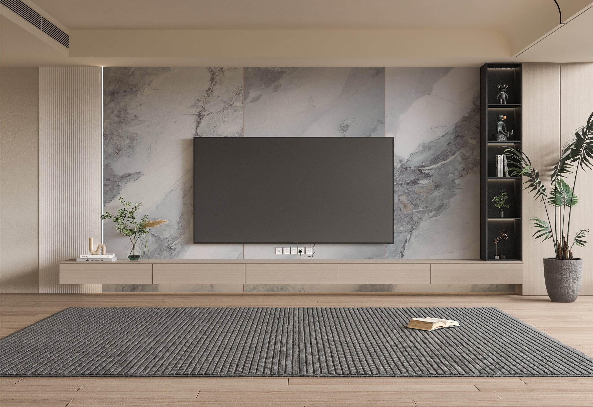 3D Frosted Sky Marble UV Protected PVC Wall Panel - 4x8 ft, Fireproof & Waterproof, (32 sq. ft)