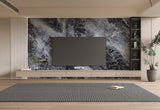 3D Zena Black Marble UV Protected PVC Wall Panel - 4x8 ft, Fireproof & Waterproof, (32 sq. ft)