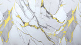 White Gold Luxe Marble PVC Wall Panel - Waterproof (4x8 ft, 32 sq. ft)