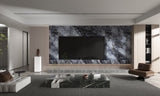 3D Zena Black Marble UV Protected PVC Wall Panel - 4x8 ft, Fireproof & Waterproof, (32 sq. ft)