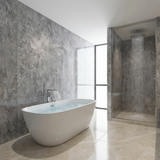 Waterproof grey stone PVC panels for shower surround