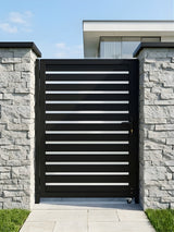 weather resistant aluminum gate 4x6 ft sleek modern design