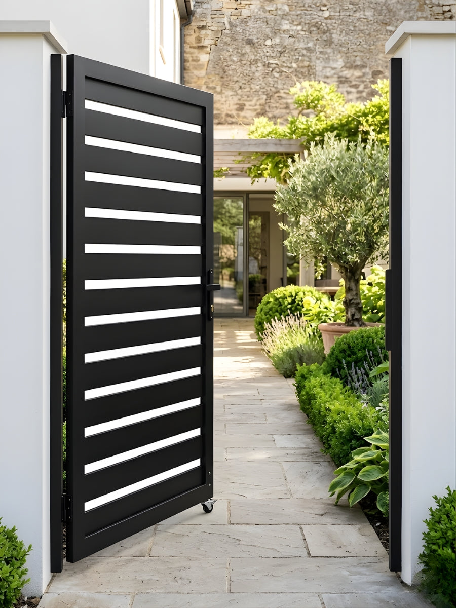 low maintenance aluminum fence gate 4x6 ft semi private style
