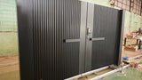 Aluminum Alloy Luxury Black Double Swing  Gate with digital lock and key-Wholesale