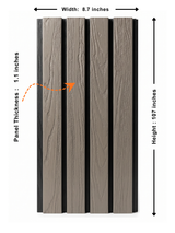 Black wood grain composite wall cladding for modern homes