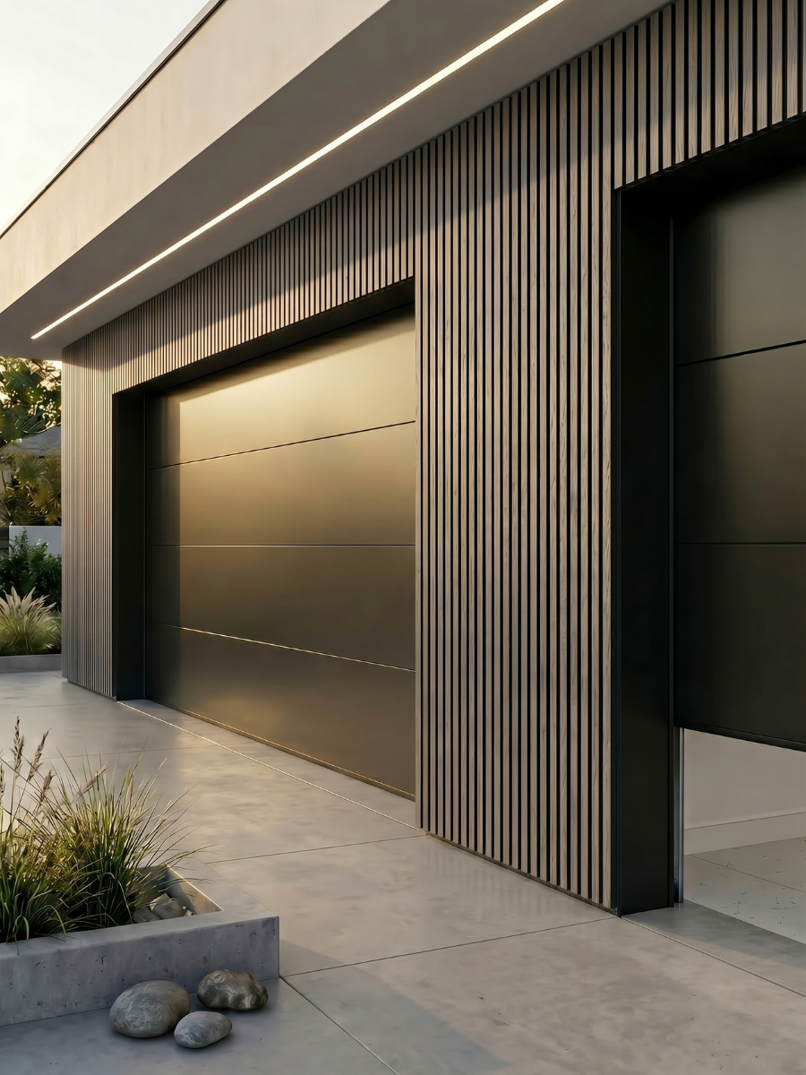 Waterproof black WPC wall panels for outdoor use