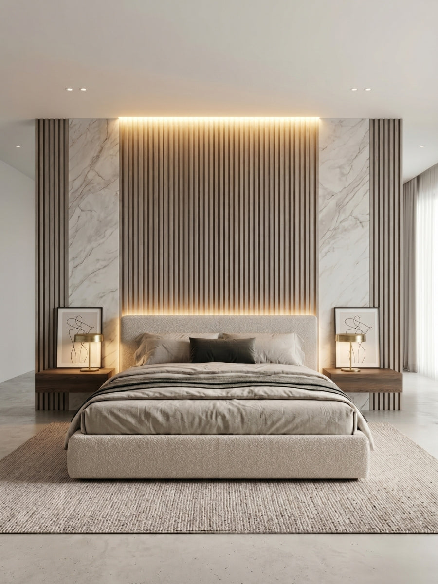 Ask Wood WPC Fluted Wall Panels for Modern Living Room Design
