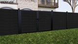 Black Composite fence with Double gate