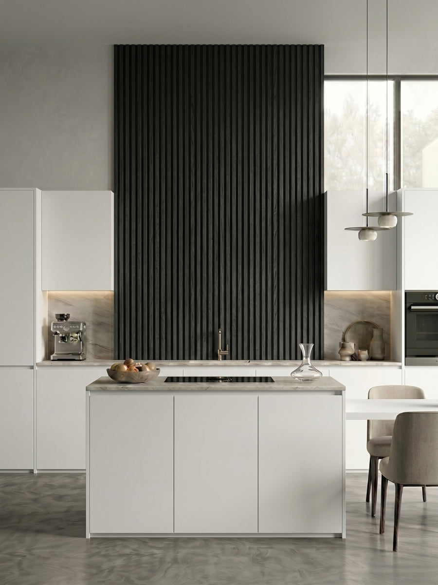 Waterproof Blackwood Wall Panels for Modern Kitchen Wall Design