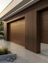 Brown WPC cladding panels for outdoor wall decoration